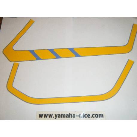 Jeu d'emblemes autocollants couvercle latérale droit origine YAMAHA DT 125R 1989