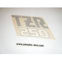 Embleme autocollant corps de carénage inférieur avant gauche origine YAMAHA TZR 250 1987 à 1988