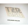 Embleme autocollant corps de carénage inférieur avant gauche origine YAMAHA TZR 250 1987 à 1988
