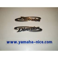 Jeu d'emblemes autocollants tête de fourche origine YAMAHA XJ 600 DIVERSION 2002