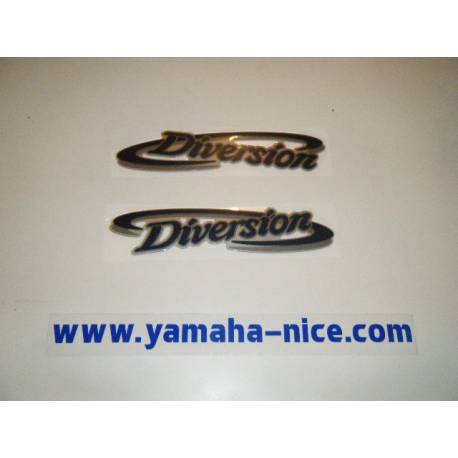 Jeu d'emblemes autocollants tête de fourche origine YAMAHA XJ 600 DIVERSION 2002