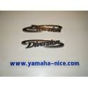 Jeu d'emblemes autocollants tête de fourche origine YAMAHA XJ 600 DIVERSION 2002