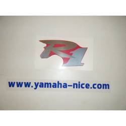 Embleme autocollant couvercle latérale arrière coté gauche origine YAMAHA YZF R1 2001