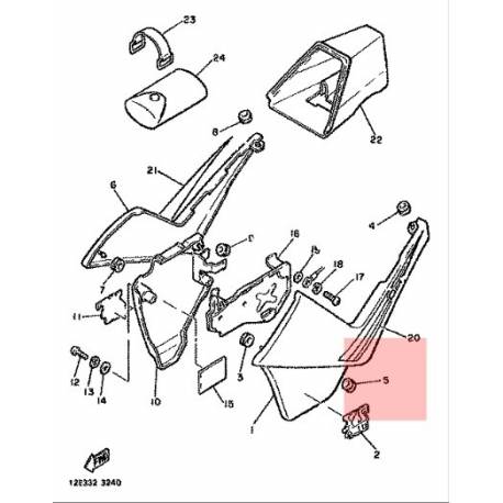 Passe fil de carénage latéral pour YAMAHA XS400 1982 VMX1200 1988-2001