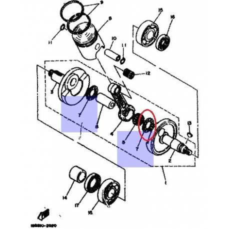 Rondelle de vilebrequin pour YAMAHA RD80 1982 TY50 1977