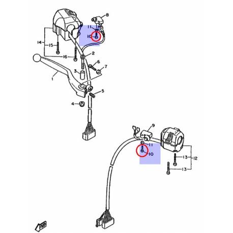 Vis de commutateur pour YAMAHA  RD80 1982 CR50 1991-1996 