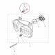 Rivet plastique derrière l optique pour YAMAHA LW50 1990-2009 LW65