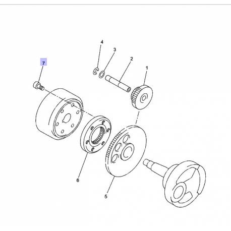 Vis a tête hexagonale de démarreur origine YAMAHA pour XMAX 250 de 2005 à 2011 