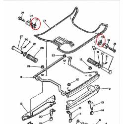 Rondelle caoutchouc de tapis origine YAMAHA pour CH 80 de 1990 et 1992