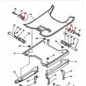 Rondelle caoutchouc de tapis origine YAMAHA pour CH 80 de 1990 et 1992