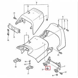 Silent bloc de selle ( vendu par deux ) origine YAMAHA pour VMAX 1200 de 1990 à 2001