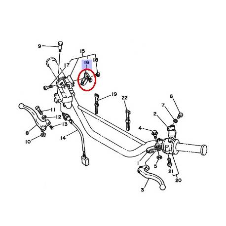 Couvercle de commutateur pour YAMAHA DT200 1995-1996 TDR250 1990