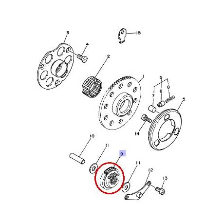 Pignon intermédiaire d’embrayage pour YAMAHA V110 1997 