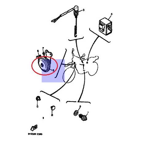 Klaxon pour YAMAHA XT500 1982