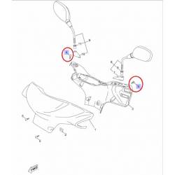 Vis de couvercle supérieur de guidon origine YAMAHA pour NEOS 50 / OVETTO 50 de 2001 à 2012
