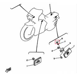 Écrou de catadioptre origine YAMAHA pour TZR 250 de 1987 et 1988 et DT 125 R de 1988