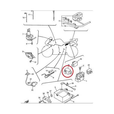 Relais complet pour YAMAHA YZFR6 1999
