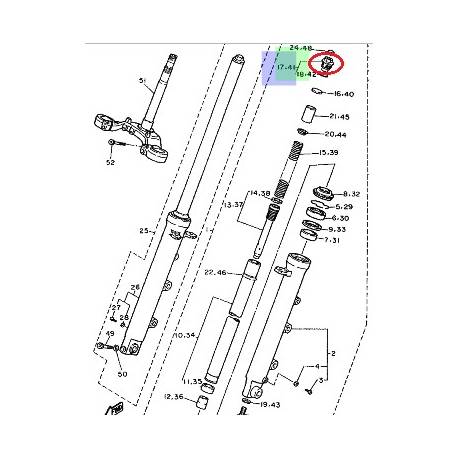 Bouchon de fourche pour YAMAHA FZR1000 1989