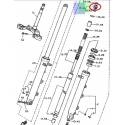 Bouchon de fourche pour YAMAHA FZR1000 1989