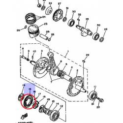 Pignon d'équilibrage pour YAMAHA XT250 1986 XT350 1986-1988