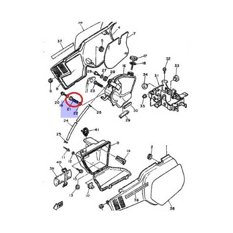 Vis / boulon origine de reservoir huile YAMAHA XTZ 600 de 1986 à 1990