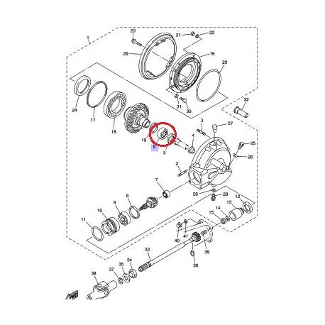 Roulement de transmission origine YAMAHA  FJR 1300 de 2001 à  2011