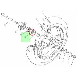 Entretoise de roue avant origine YAMAHA NEO'S 50 de 1996 à 1999 et JOG Z 50 de 1994 à 1996