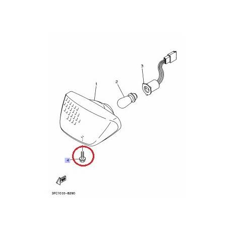 Vis de roue arriere (par 4) YAMAHA GTS 1000 de 1993 et 1994