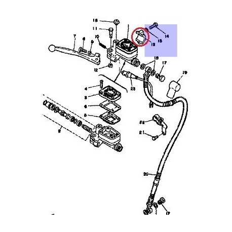 Demi cocotte de maitre cylindre avant YAMAHA XVZ 1300 de 1989 à 1991