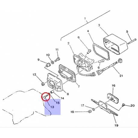 Vis / boulon origine (par 3) YAMAHA SR 250 de 1996 et XJ 900 / 600 de 1983 à 1987