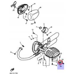 Patte / support echappement YAMAHA XV 535 de 1988 à 2001
