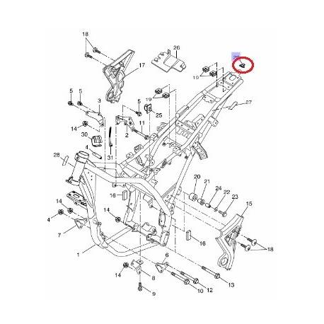 Silent bloc pare boue YAMAHA VMAX 1200 et XJR 1300