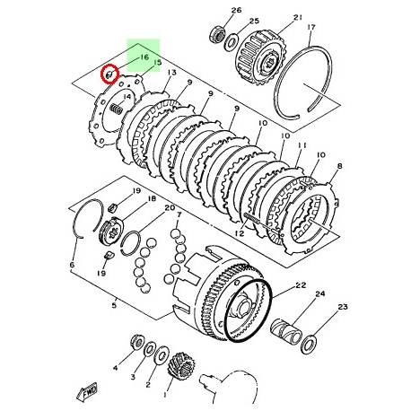 Clips d'embrayage pour YAMAHA PW80 1986-1996