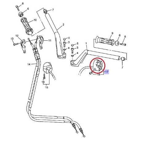 Commutateur gauche pour YAMAHA FJR13 2001-2002