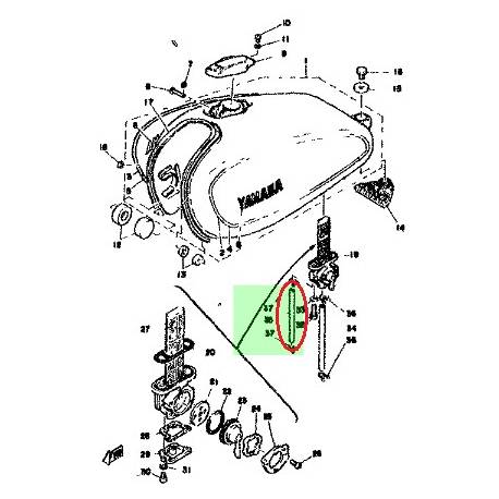 Durite de réservoir à carburant pour YAMAHA SR500 1978 DT125 1987-1991