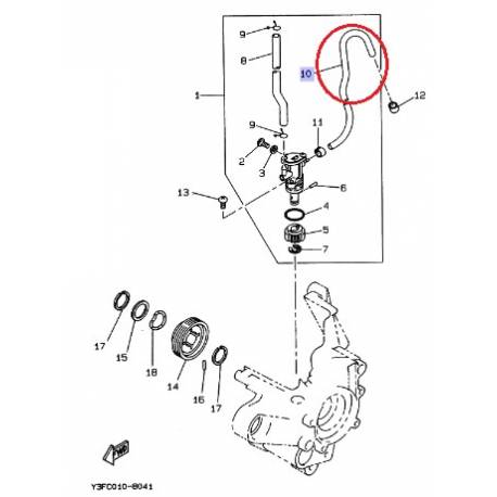 Durite de pompe à huile pour YAMAHA CX50 1988-1990 TZR250 1991-1992