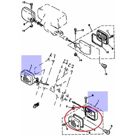 Clignotant complet pour YAMAHA XS1100 1980