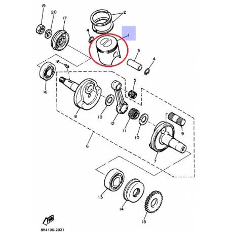 Piston 0.25mm pour YAMAHA BR250 1982-2011 
