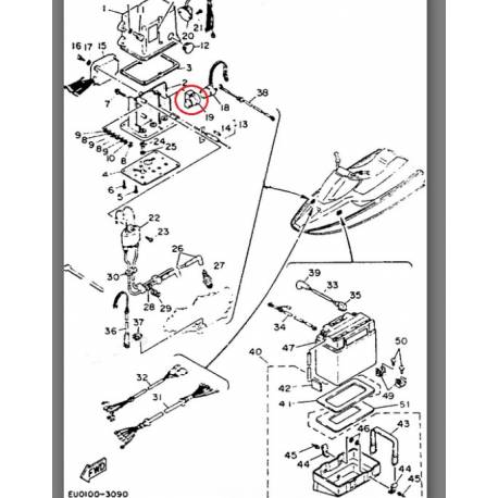 Support relais pour Yamaha WR500 1987-1993