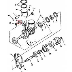 Roulement axe piston pour Yamaha WJ500 1987-1990 WR500 1987-1993