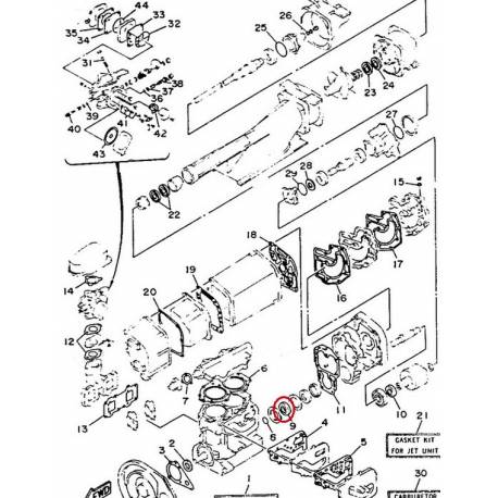 Joint spy de vilebrequin pour Yamaha WJ500 1987-1990 WR500 1987-1993