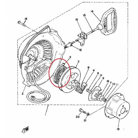 Ressort de kick pour Yamaha ET300 1980-1984 VMAX500 1995-2001