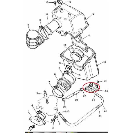 Robinet de dépression pour Yamaha ET300 1980-1984 ET340 1980-1988  