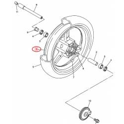 Jante avant noir YAMAHA FJR 13000 de 2008 à 2011