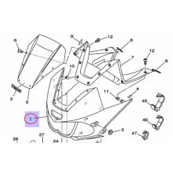 Tête de Fourche Noir YAMAHA TDM 850 96-01