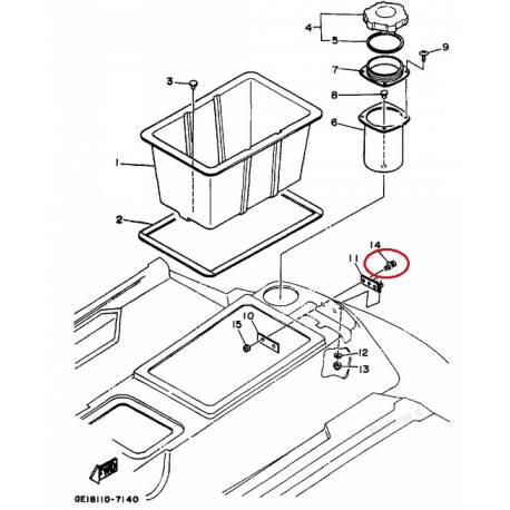 Boulon plus rondelle pour Yamaha WJ500 1987-1990 WR500 1987-1993 