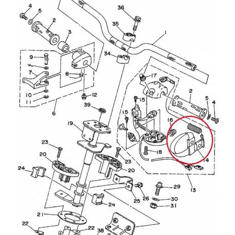 Coupe circuit pour Yamaha WB700 1995-1996 GP760 1998