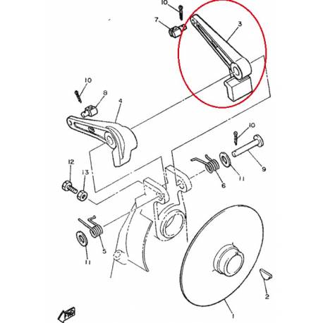 Corps d'étrier complet pour Yamaha BR250 1996