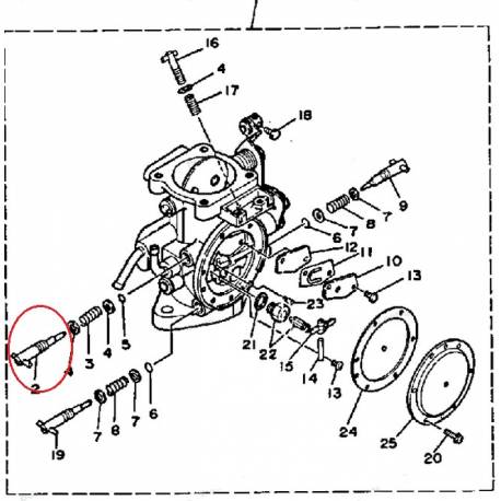 Pointeau pour Yamaha WR650 1990