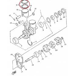 Segment d'origine pour moto Yamaha WR500 1987 1997 WJ500 1987 1989